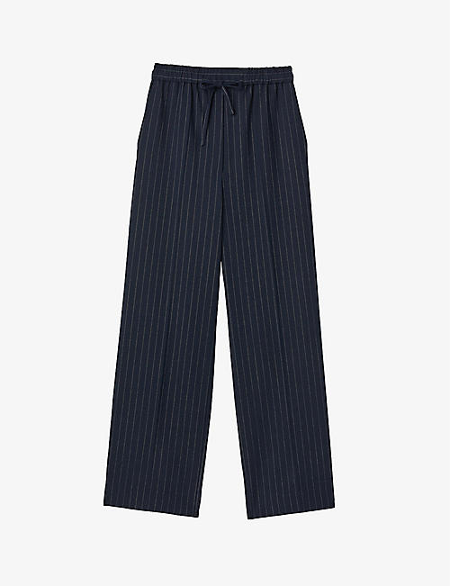 SANDRO: Will pinstripe woven trousers