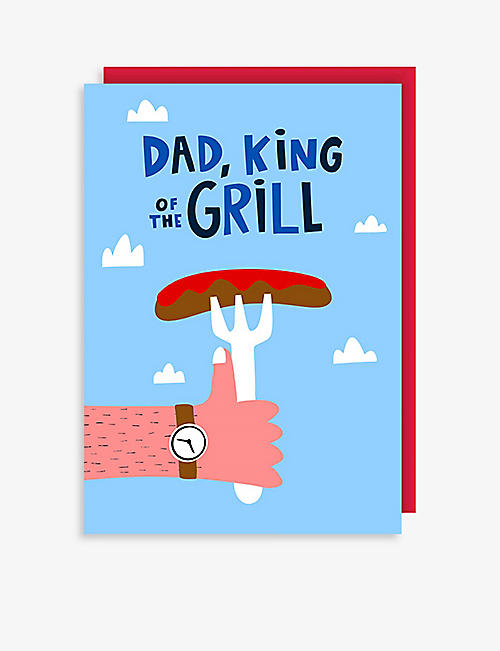 LUCY MAGGIE: King Of The Grill Father's Day card 15cm x 10.5cm