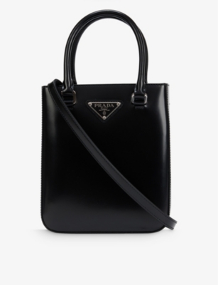 TÚI PRADA Logo-embellished leather cross-body bag