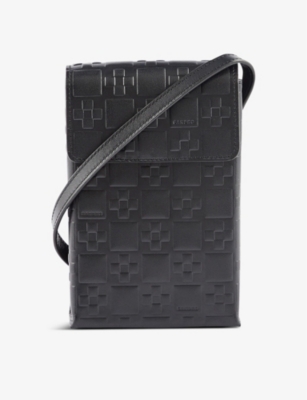 Sandro Men's Monogram-Embossed Small Leather Bag