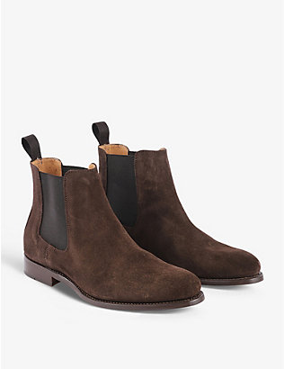 SANDRO: Suede Chelsea ankle boots