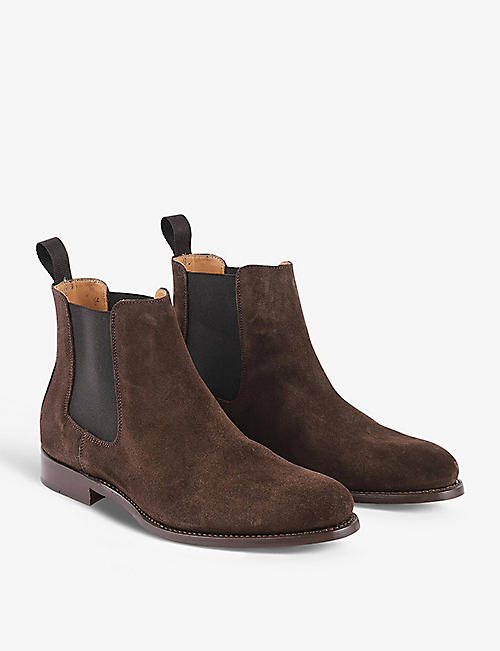 SANDRO: Suede Chelsea ankle boots