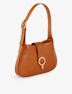 Shop Sandro Womens Bruns Sweet Janet Leather Shoulder Bag