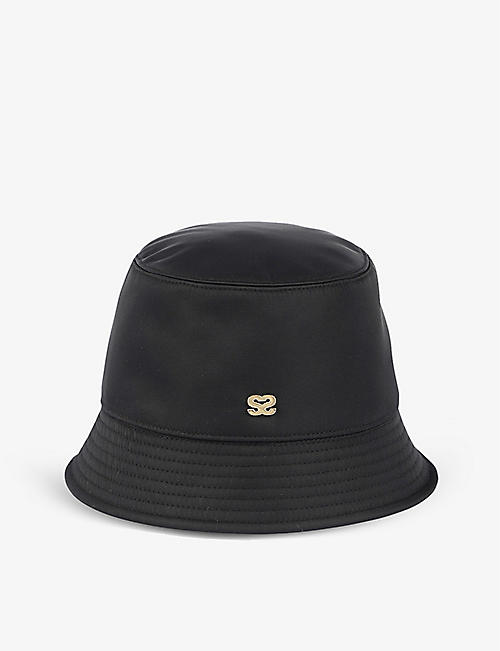 SANDRO: Bob logo-embellished woven bucket hat