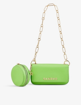 Sandro Sweet Janet Chain Leather Shoulder Bag