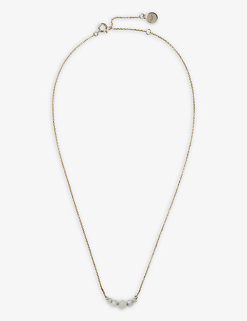 THE WHITE COMPANY: Faceted moonstone bead necklace