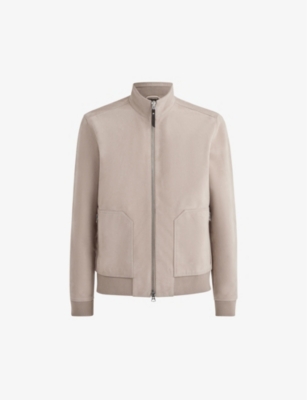 Reiss Off White Santiago Leather Biker Jacket