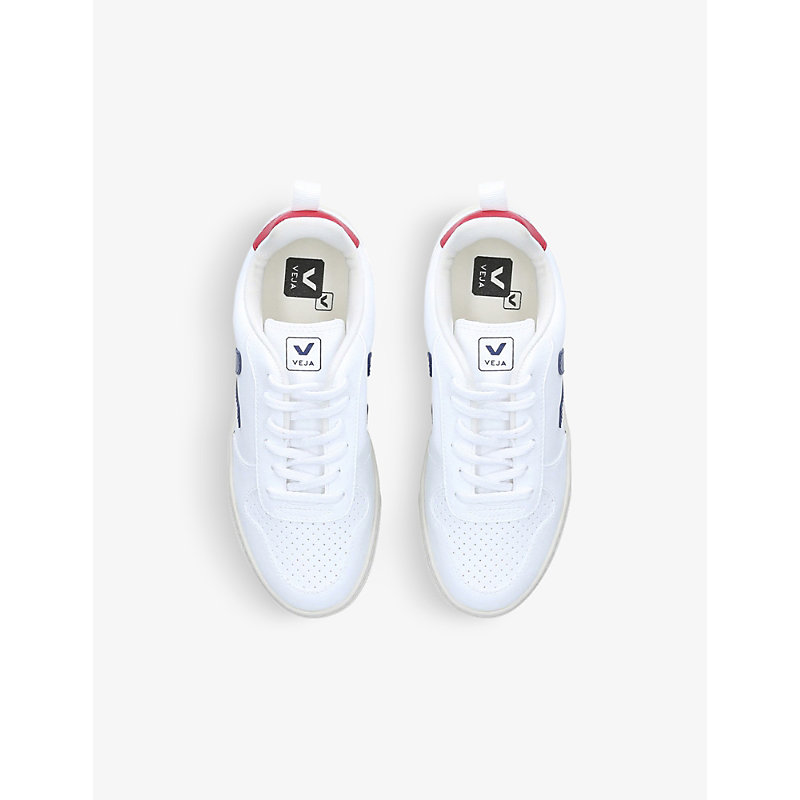 Shop Veja Boys White/oth Kids V-10 Leather Low-top Trainers 6-9 Years
