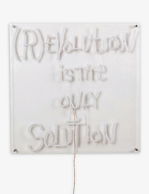 SELETTI: (R)evolution is the only Solution LED wall sign 70cm x 70cm