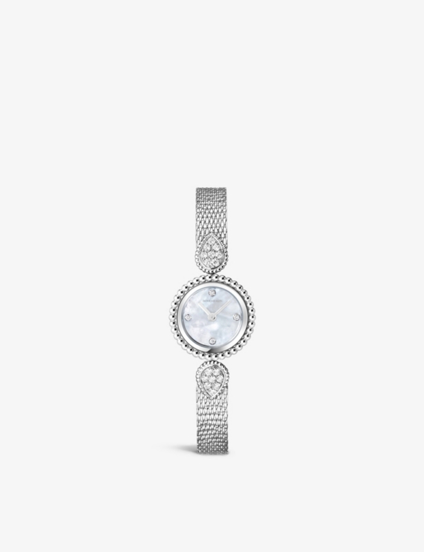 WA015704 Serpent Bohème stainless-steel, 0.6ct diamond and mother-of-pearl watch