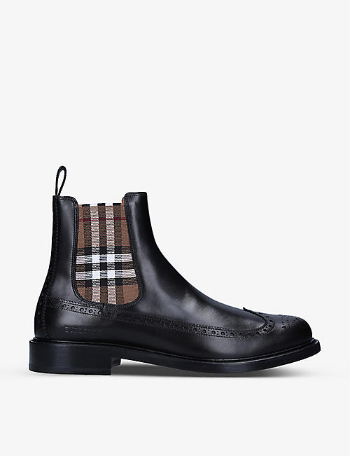 BURBERRY: Tanner leather ankle boots