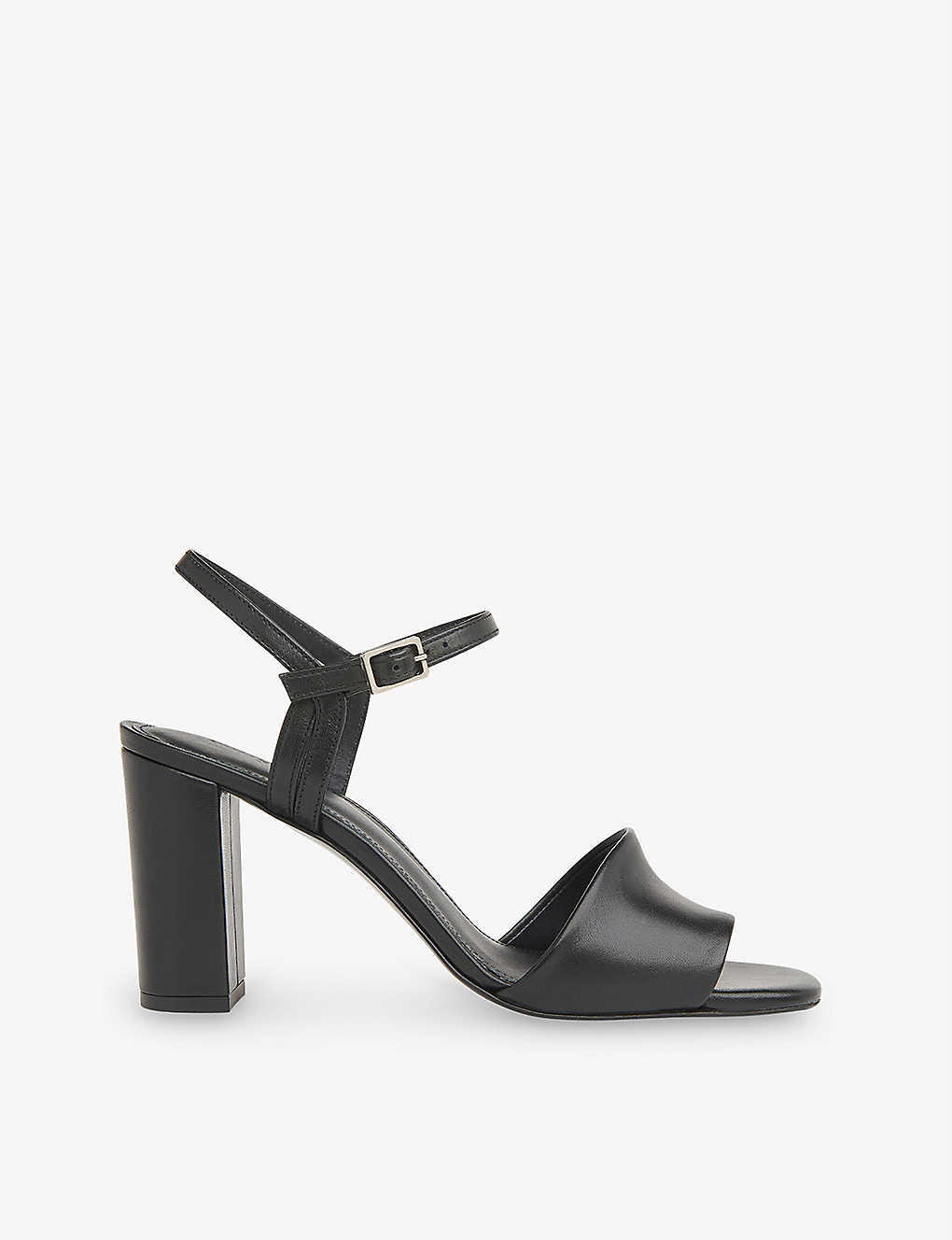Whistles Lilley Ankle-strap Leather Heeled Sandals In Black