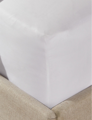 The White Company White Cranleigh Single Cotton Deep-fitted Bed Sheet In White
