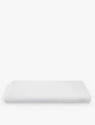 The White Company Ranleigh 1000 Thread-count Emperor Cotton-sateen Deep Fitted Sheet 200cm X 200cm In White