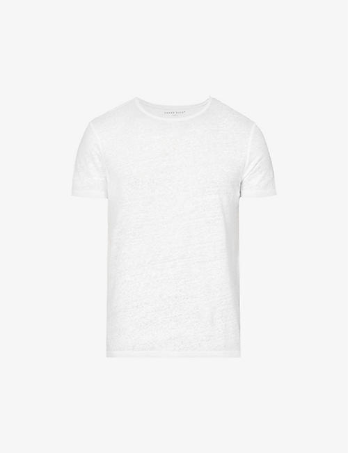 DEREK ROSE: Jordan crewneck linen T-shirt