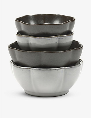 SERAX: Sergio Herman Inku Apero stoneware bowls set of four