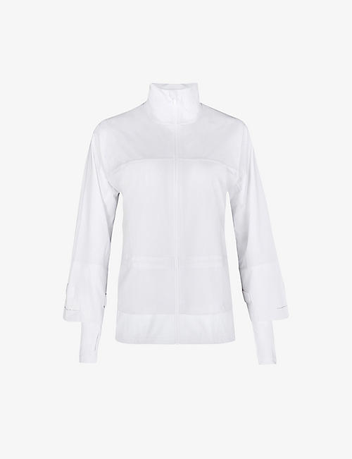 SWEATY BETTY: Fast Lane drawstring-waist stretch-recycled polyester running jacket