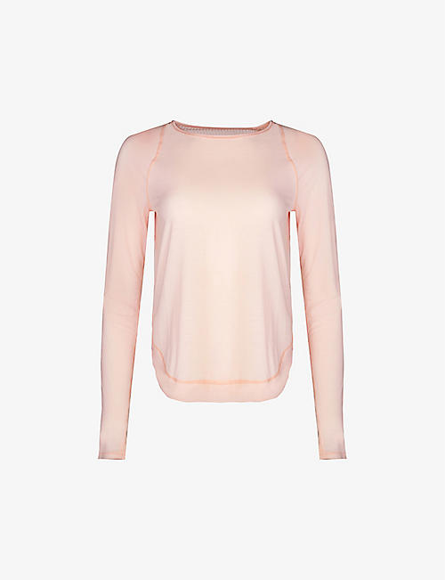 SWEATY BETTY: Breathe Easy long-sleeve stretch recycled-polyester top