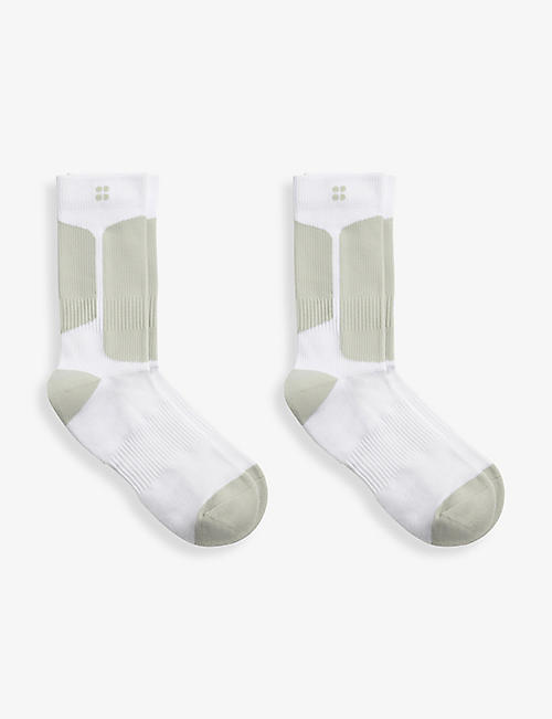 SWEATY BETTY: Training Crew recycled nylon-blend socks