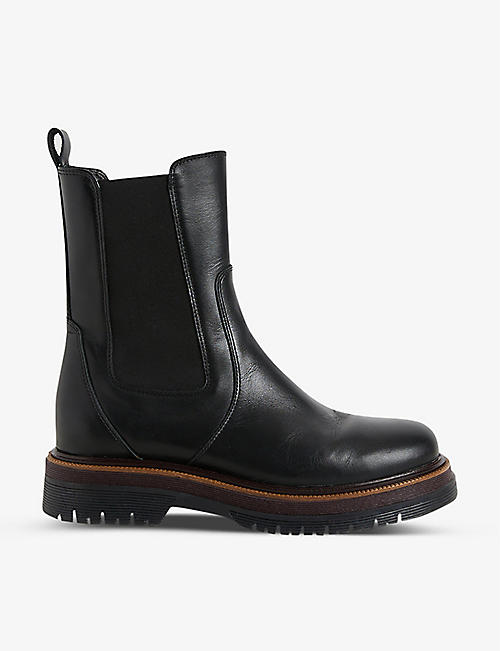 CLAUDIE PIERLOT: Chunky-sole leather Chelsea boots