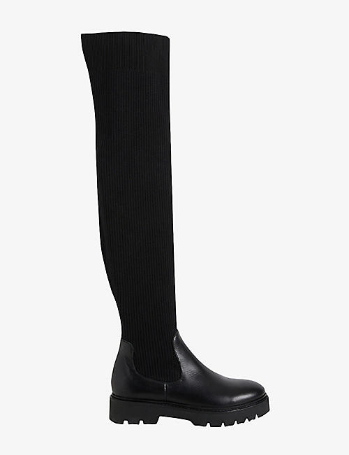 CLAUDIE PIERLOT: Alerte leather knee-high boots