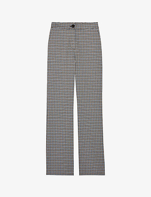 CLAUDIE PIERLOT: Pimia straight-leg mid-rise woven trousers