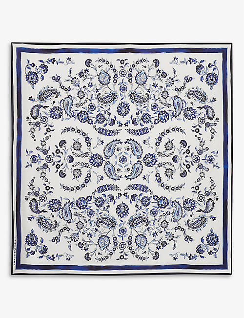 CLAUDIE PIERLOT: Persan graphic-print silk scarf