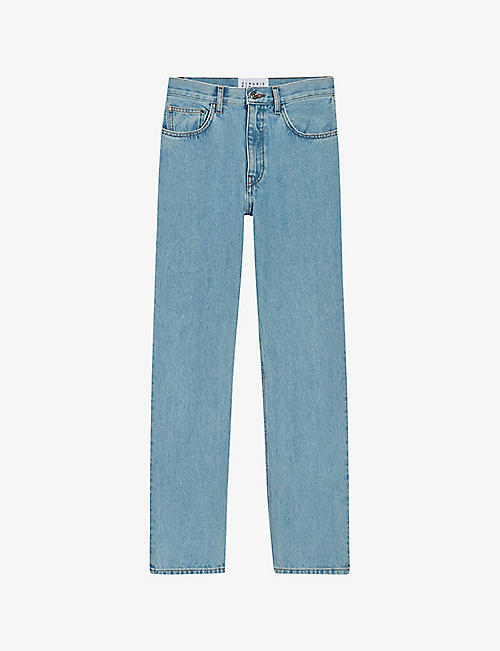 CLAUDIE PIERLOT: Pango straight-leg high-rise jeans
