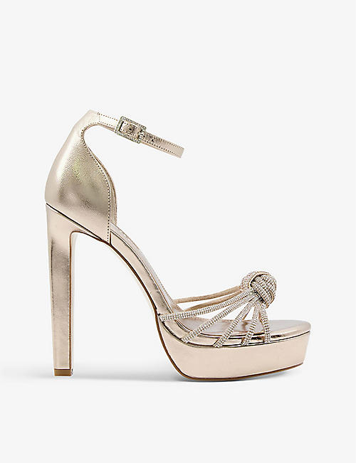 DUNE: Moral embellished leather platform heels
