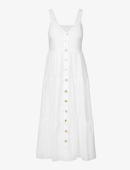 RAILS: Violet button-down cotton midi dress