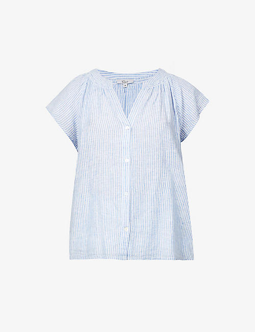 RAILS: Alena striped linen-blend blouse