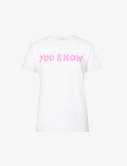BELLA FREUD: You Know text-print organic-cotton T-shirt