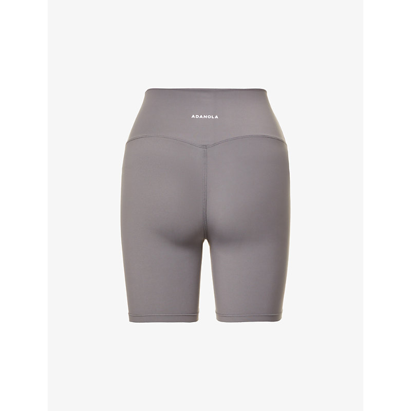 Shop Adanola Womens Dark Grey Ultimate Crop High-rise Stretch-woven Bike Shorts