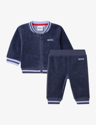 Selfridges & Co Clothing Outfit Sets Sets Logo-embroidered cotton-blend tracksuit set 1-18 months 