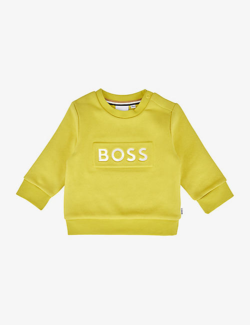 BOSS: Logo cotton-blend sweatshirt 6-18 months