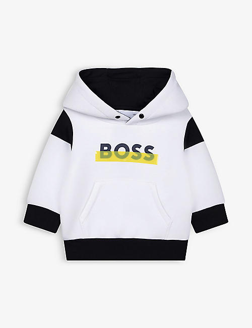 BOSS: Logo woven hoody 6-36 months