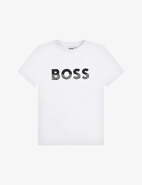 BOSS: Logo-print cotton T-shirt 4-16 years