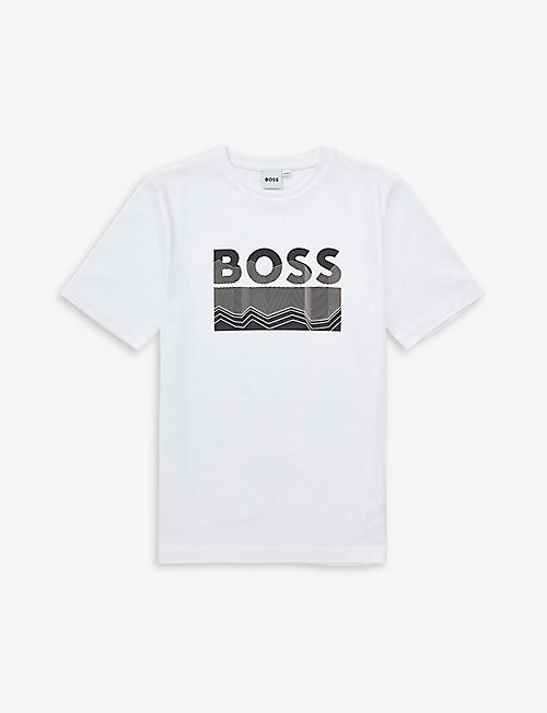 BOSS: Logo-print cotton-jersey T-shirt 4-16 years