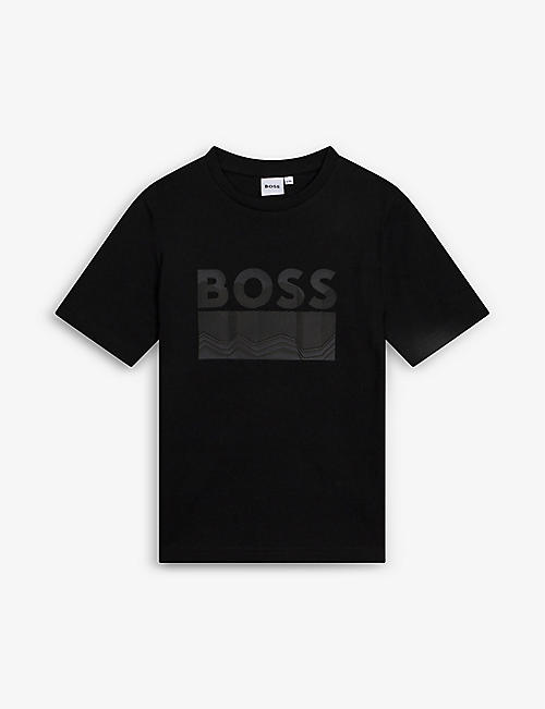 BOSS: Tonal logo cotton-jersey T-shirt 6-12 months