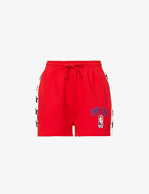 TOMMY JEANS: Tommy Jeans x NBA mid-rise cotton shorts