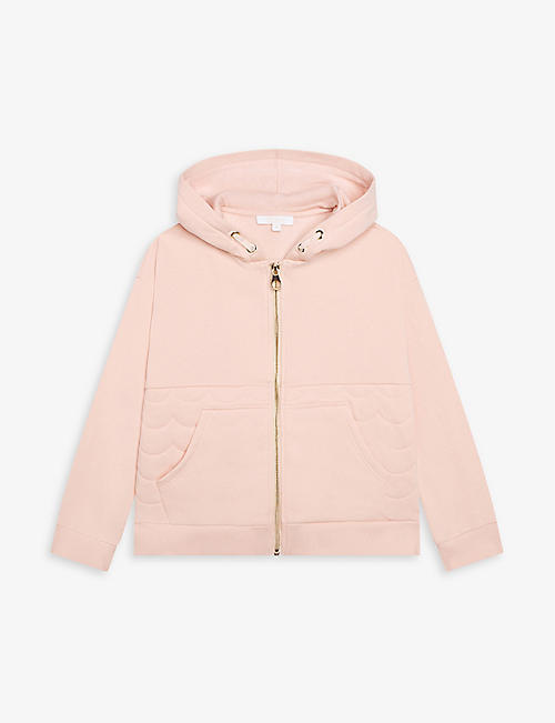 CHLOE: Embroidered logo cotton-jersey hoody 4-14 years