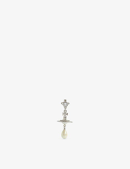 VIVIENNE WESTWOOD: Orb-shaped brass single earring