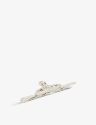【Vivienne Westwood】Mini bas relief crystal tie pin VIVIENNE WESTWOOD - Mini Bas Relief Crystal Tie Pin Vivienne