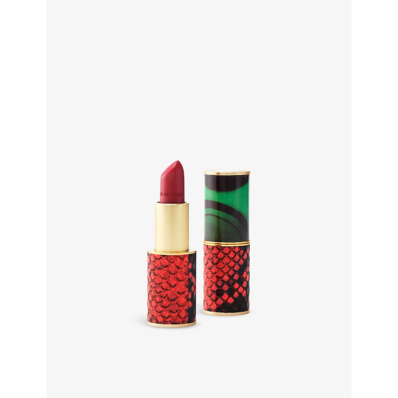 Shop Dries Van Noten Malachite And Pu Red Lipstick Case