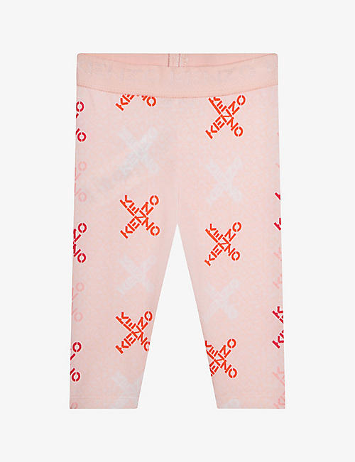 KENZO: Cross logo stretch-cotton leggings 6-18 months
