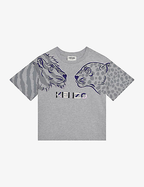 KENZO: Friends logo-print cotton T-shirt 4-14 years