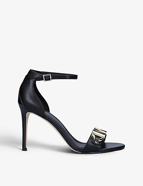 MICHAEL MICHAEL KORS: Izzy logo-embellished leather sandals