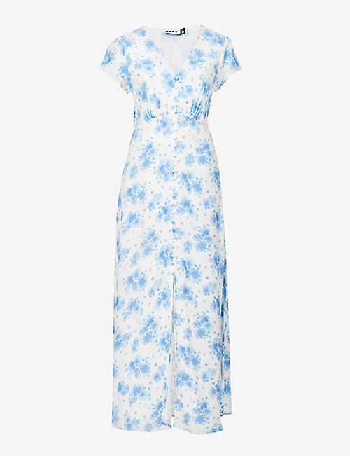 RIXO: Aspen floral-print crepe midi dress