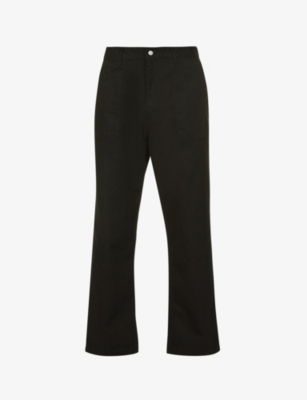 Relaxed-fit wide-leg cotton trousers