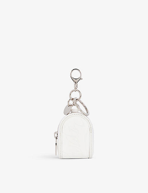 CHRISTIAN LOUBOUTIN: Brand-debossed leather AirPods keyring case